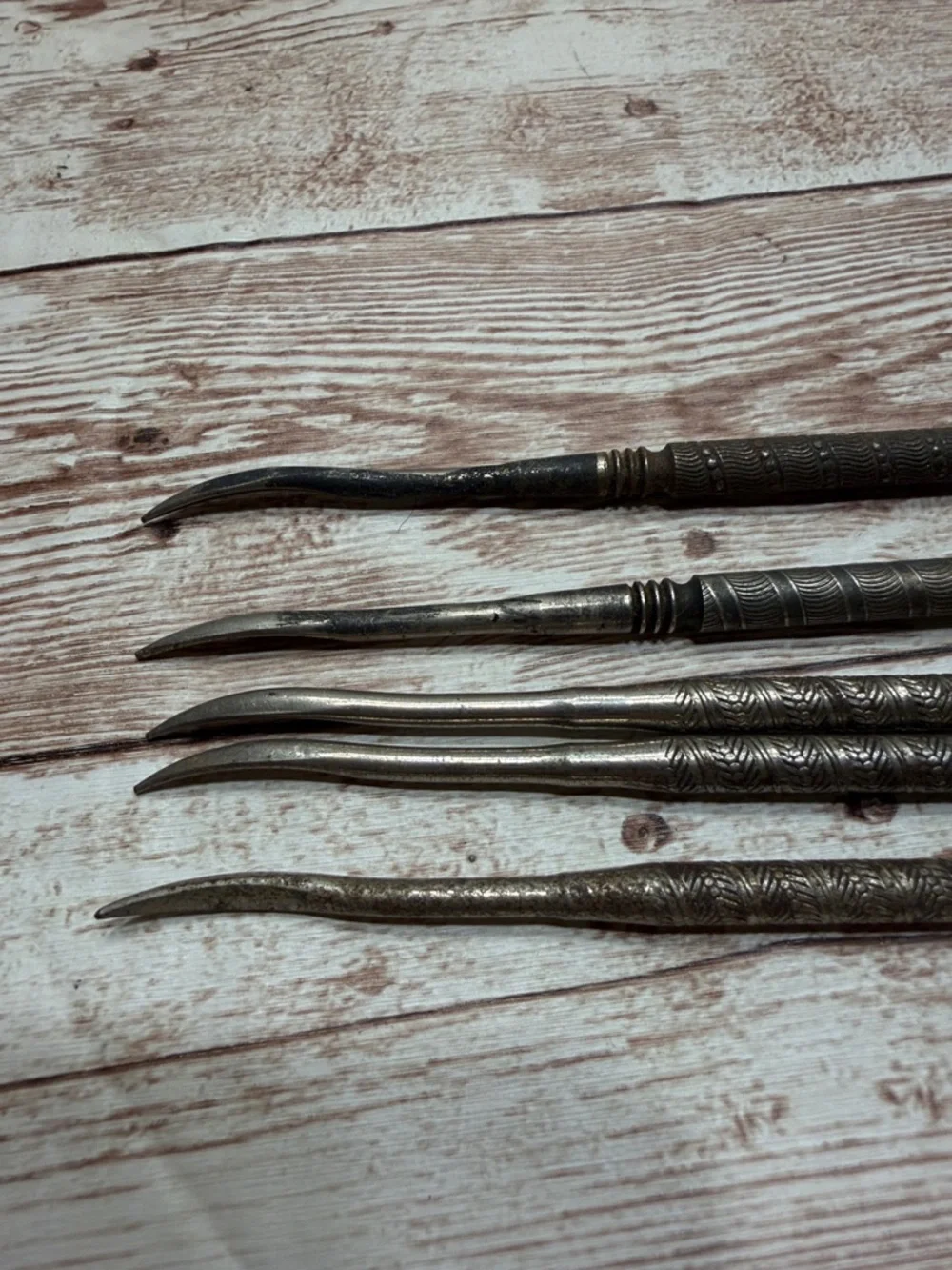 Vintage Dinnerware - Set of Five Dark Brass-Tone Picks